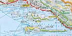 Hvar Brac map