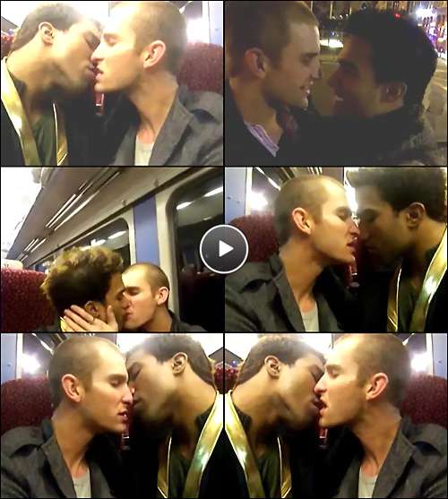 man boy kiss video